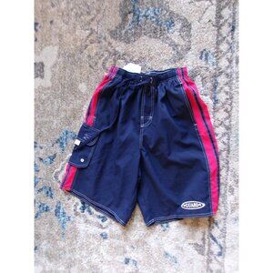 Rise Aquatics Swimwear Lifeguard Shorts Navy Blue / Red Size L